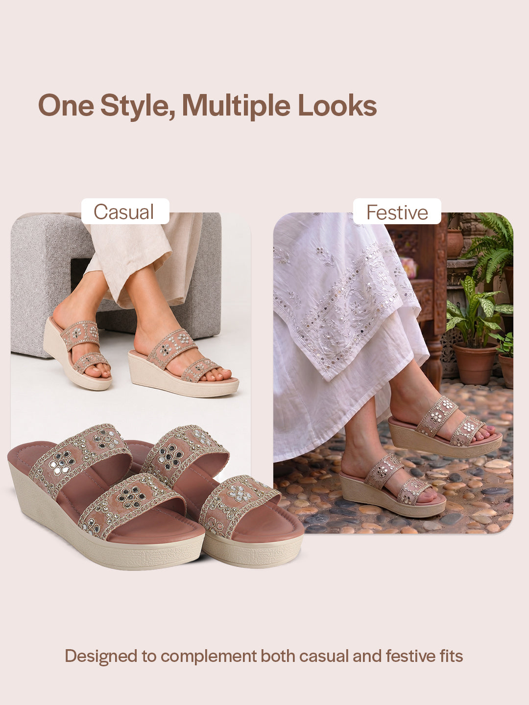 black ethnic party sandals