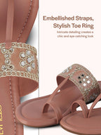 gold ethnic sandals