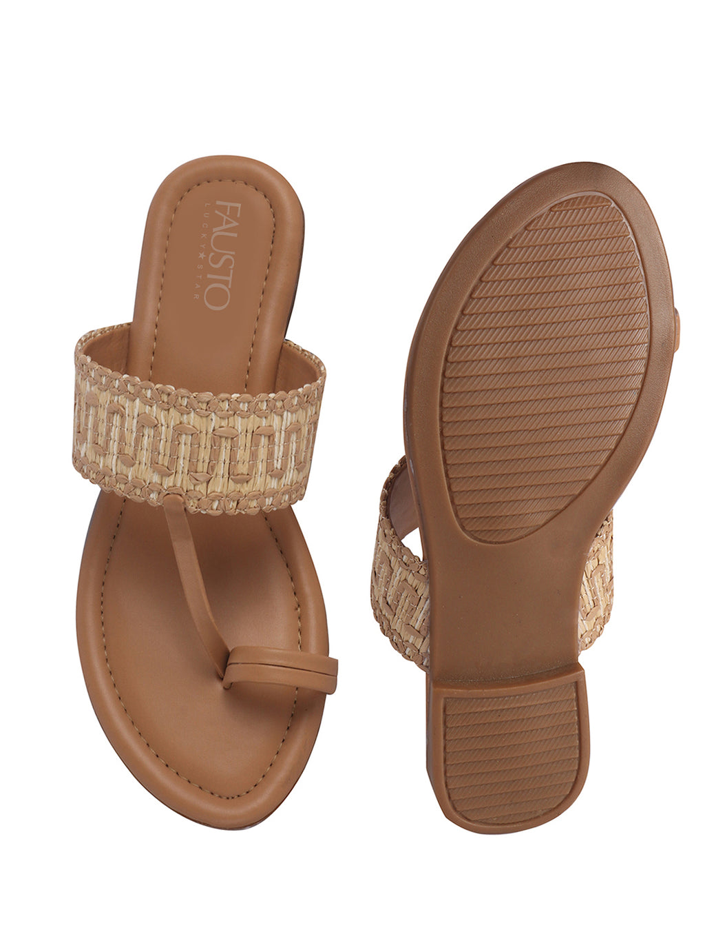 Women Beige Embroidery Toe Ring Strap Ethnic Party Slip-On Flats Slippers|Festive Wedding Comfort Sandals for Anarkali, Kurta Suits