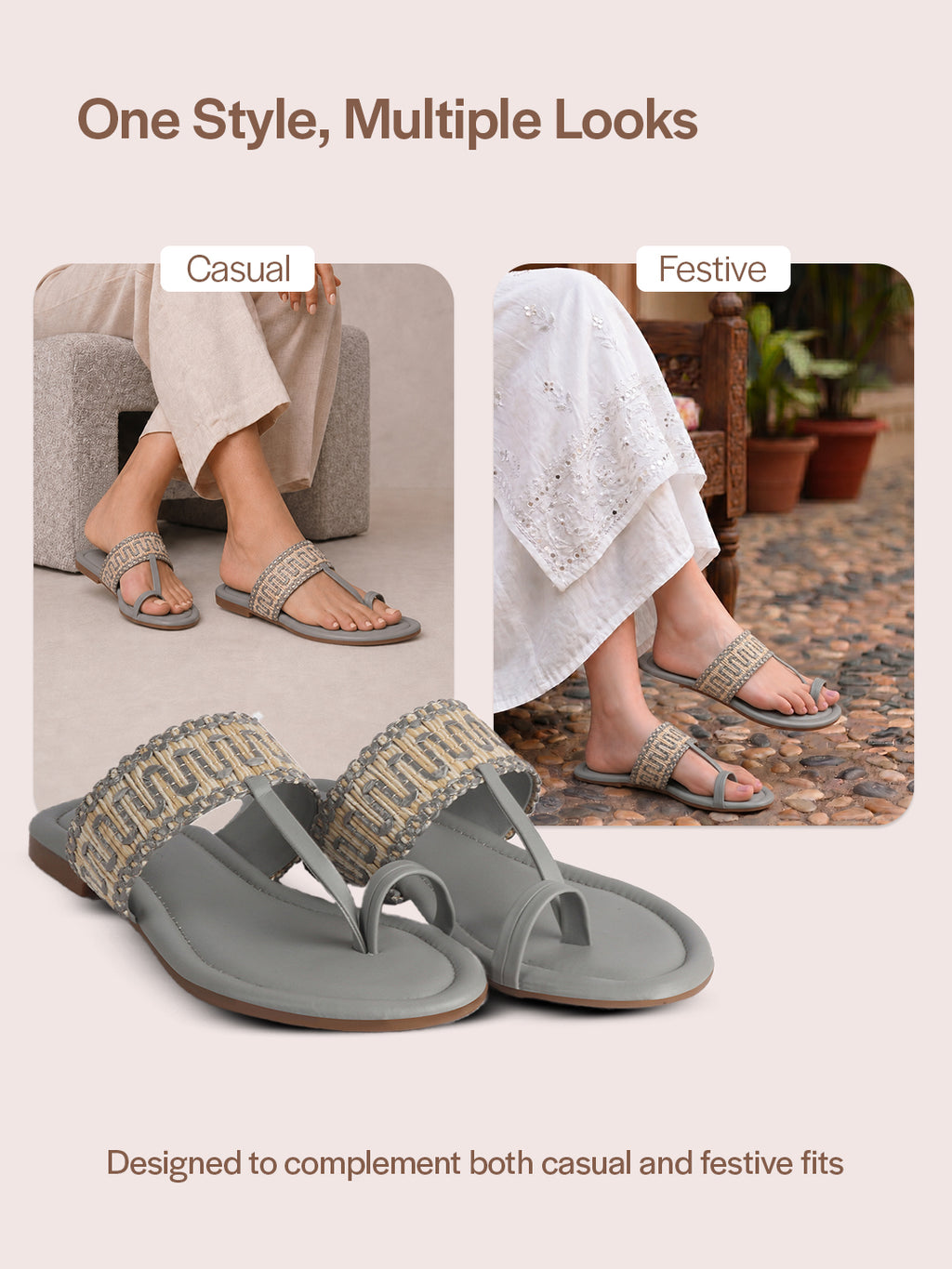 crystal stone slippers