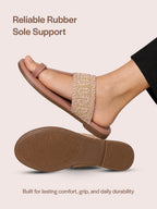 wedge heel ethnic slippers