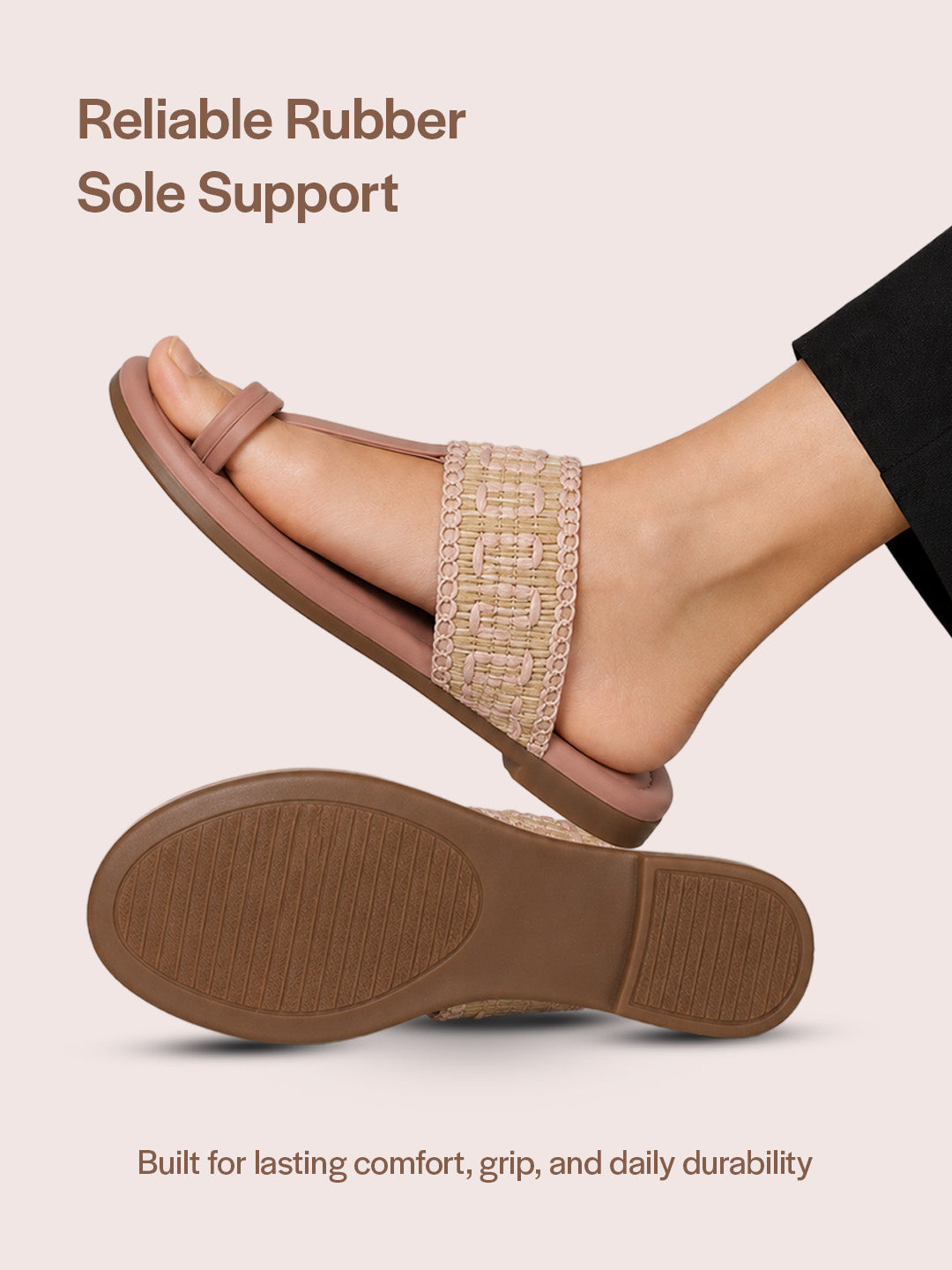wedge heel ethnic slippers