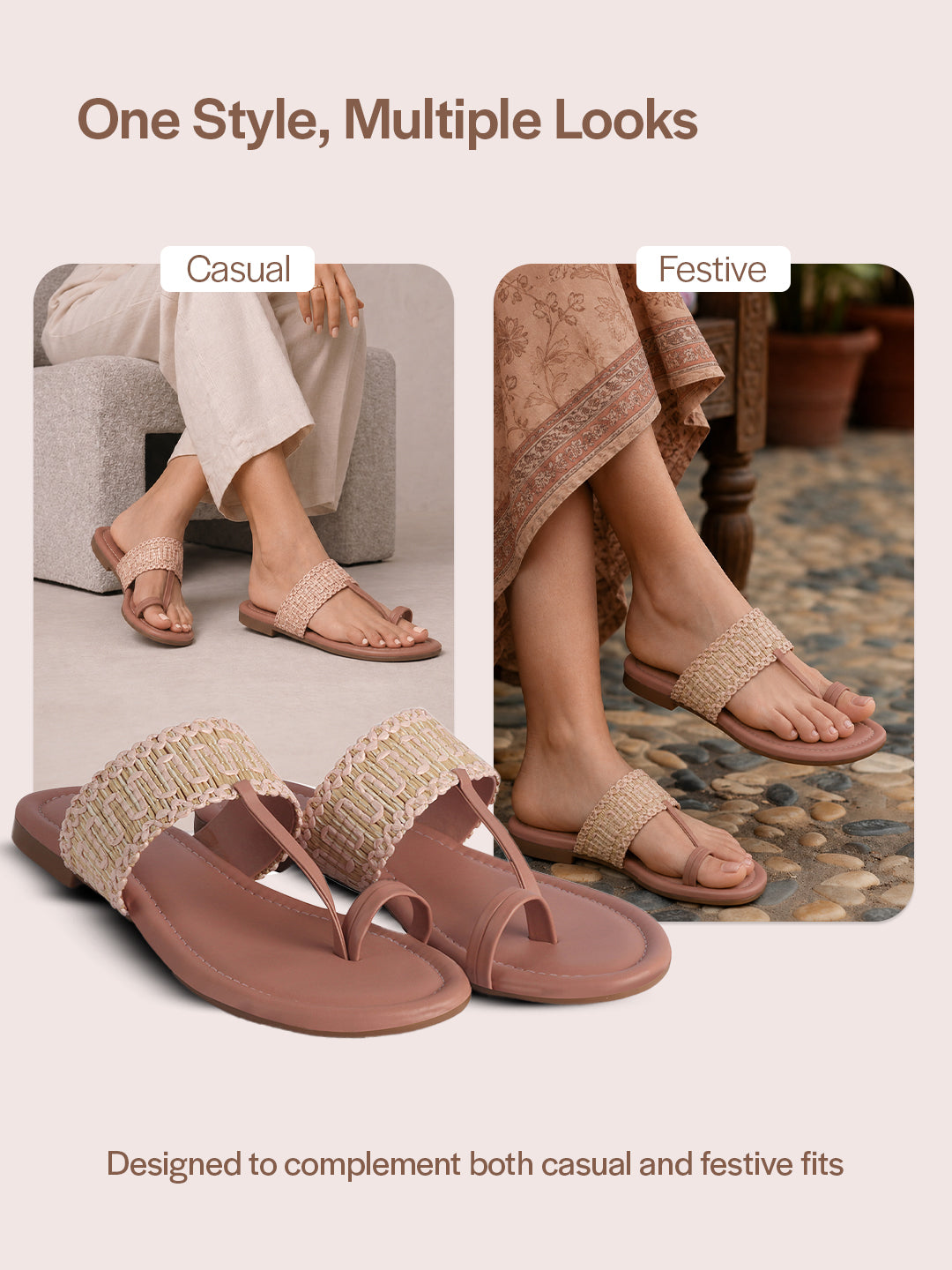 open toe ethnic sandals women