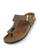 Men Grey Ethnic Festive Kurta Shock Abosorbing T-Strap Adjustable Sandals | Broad Feet Cork Latex Suede Soft Insole Slippers with Heel Cup for Outdoor, Travel, Walking Comfort