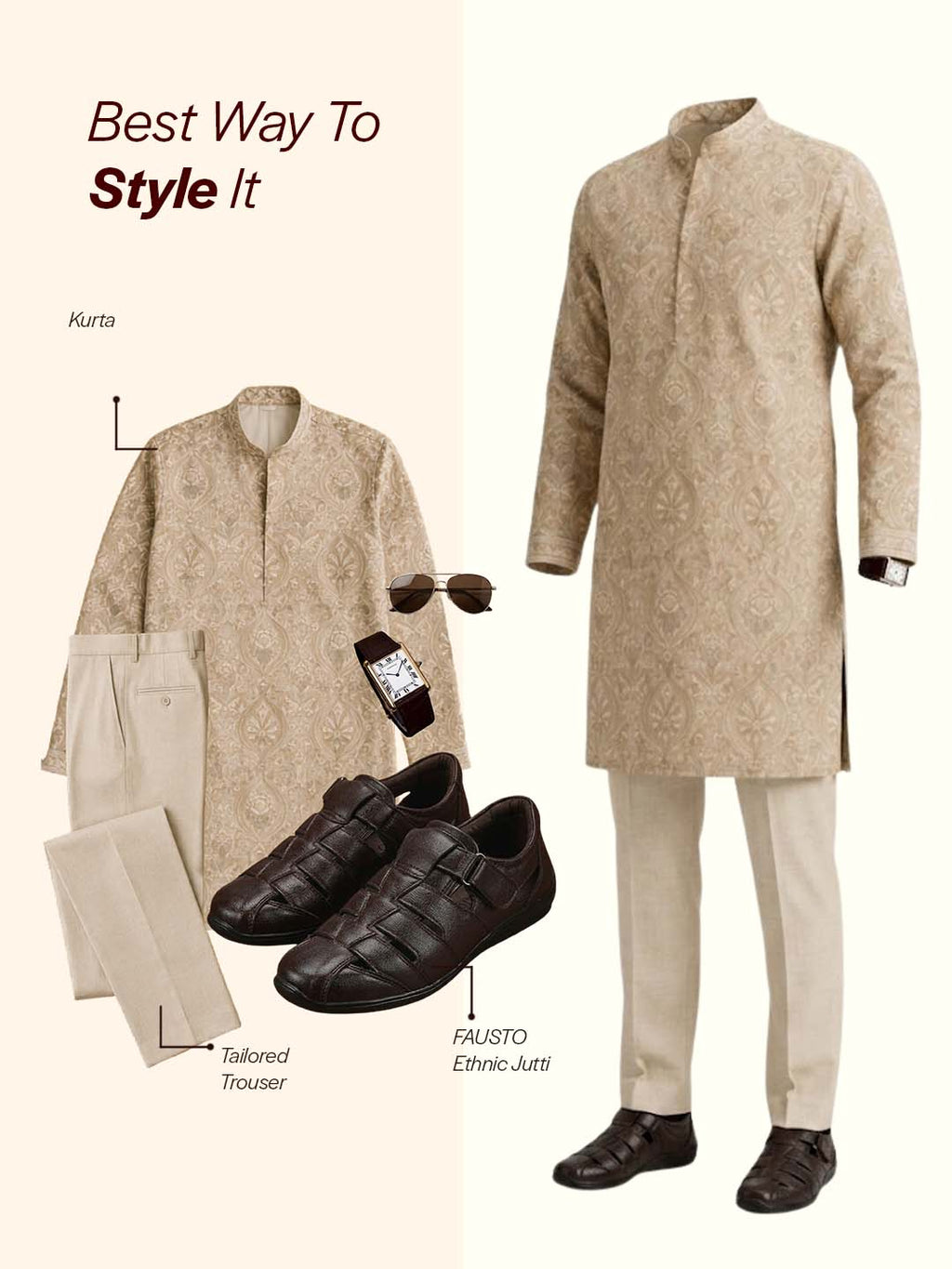 Men Brown Peforated Hook and Loop Shoe Style Roman Sandals|Memory Cushioned Insole|All Day Walking Support, Anti Skid Sole|Office, Casual, Kurta, Festive