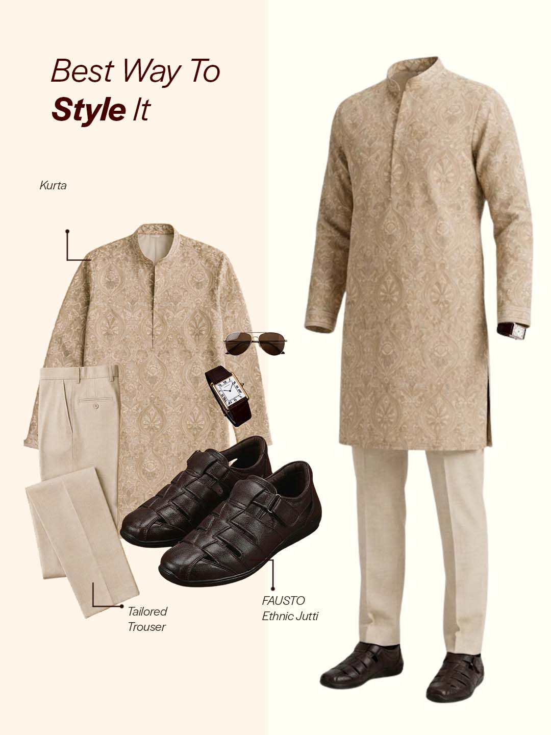 Men Brown Peforated Hook and Loop Shoe Style Roman Sandals|Memory Cushioned Insole|All Day Walking Support, Anti Skid Sole|Office, Casual, Kurta, Festive