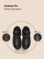 Men Black Peforated Laser Cut Hook and Loop Adjustable Strap Shoe Style Sandals|Perfect for Summer, Office, Kurta, Festive|Lightweight Cushioned Insole