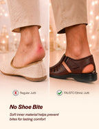 Men Brown Peforated Laser Cut Hook and Loop Adjustable Strap Shoe Style Sandals|Perfect for Summer, Office, Kurta, Festive|Lightweight Cushioned Insole