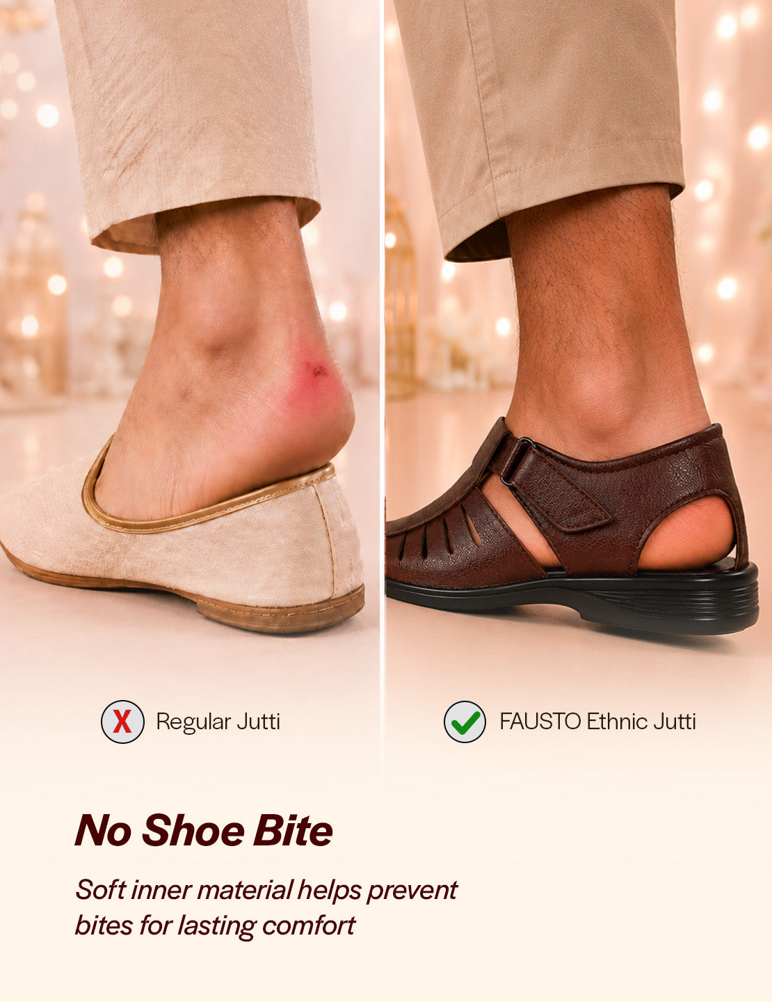Men Brown Peforated Laser Cut Hook and Loop Adjustable Strap Shoe Style Sandals|Perfect for Summer, Office, Kurta, Festive|Lightweight Cushioned Insole