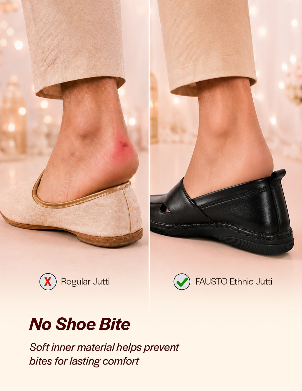Men Black Cut Leather Side Stitched Ethnic Criss Cross Juttis and Mojaris for Wedding|Flexible Rubber Sole|Slip On Shoe for Pathani Festive Kurta, Party