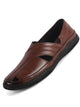 Men Tan Cut Leather Side Stitched Ethnic Criss Cross Juttis and Mojari|Flexible Anti Skid Rubber Sole|Slip On Loafer Shoe Wedding, Party, Kurta Dress