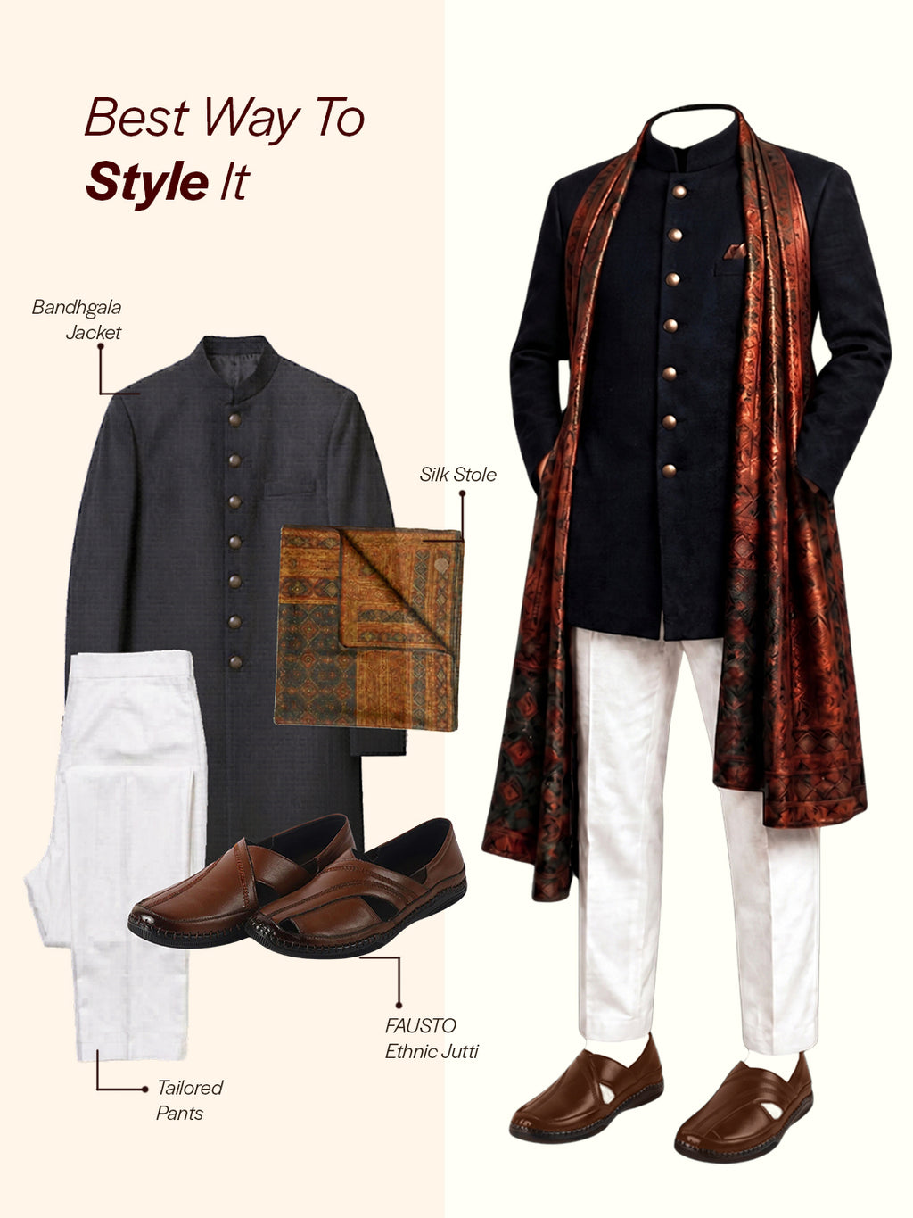 Men Tan Cut Leather Side Stitched Ethnic Criss Cross Juttis and Mojari|Flexible Anti Skid Rubber Sole|Slip On Loafer Shoe Wedding, Party, Kurta Dress