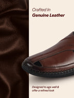 Men Tan Cut Leather Side Stitched Ethnic Criss Cross Juttis and Mojari|Flexible Anti Skid Rubber Sole|Slip On Loafer Shoe Wedding, Party, Kurta Dress