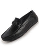 Men Black Elegant Horsebit Buckle Moc Toe Loafers and Moccasin|Memory Cushioned Insole Driving Shoe with Anti Skid Sole|Party Slip On Shoes, Casual Evening Events