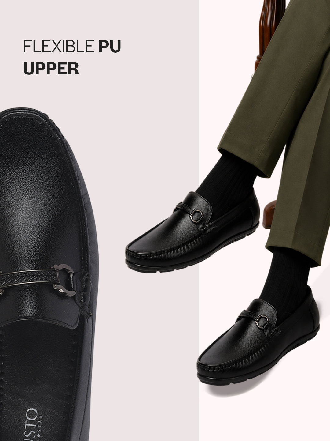 men dark bit loafers