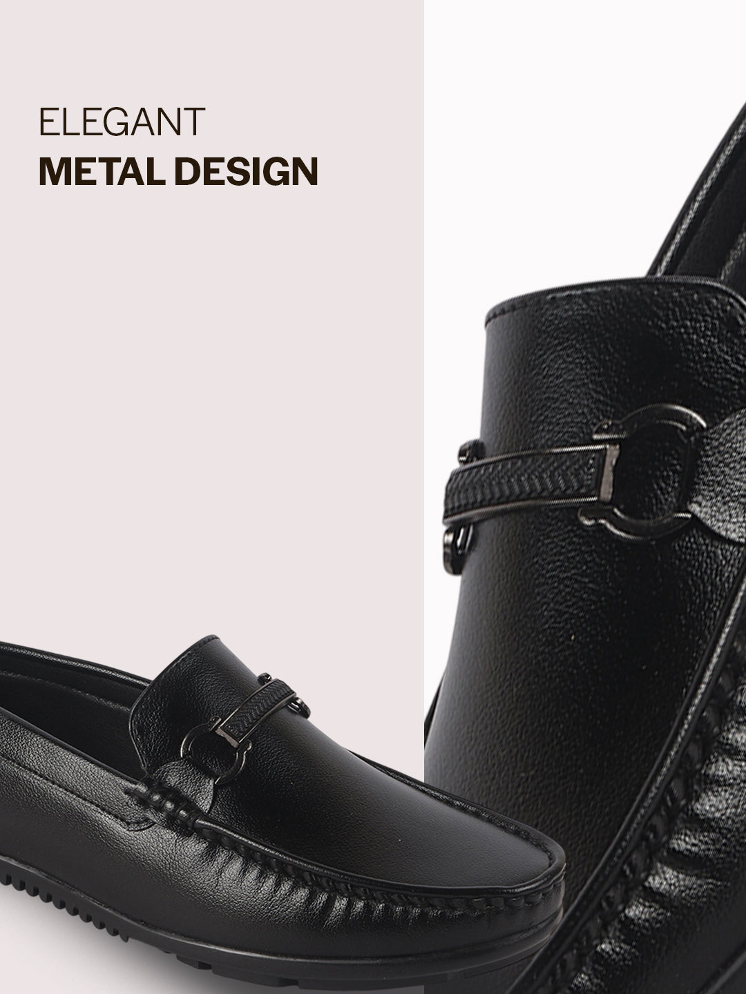 men dark bit loafers