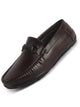Men Brown Elegant Horsebit Buckle Moc Toe Loafers and Moccasin|Memory Cushioned Insole Driving Shoe with Anti Skid Sole|Party Slip On Shoes, Casual Evening Events
