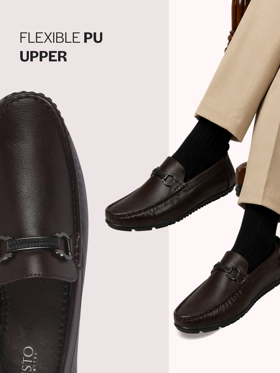 men dress loafers with metal strap