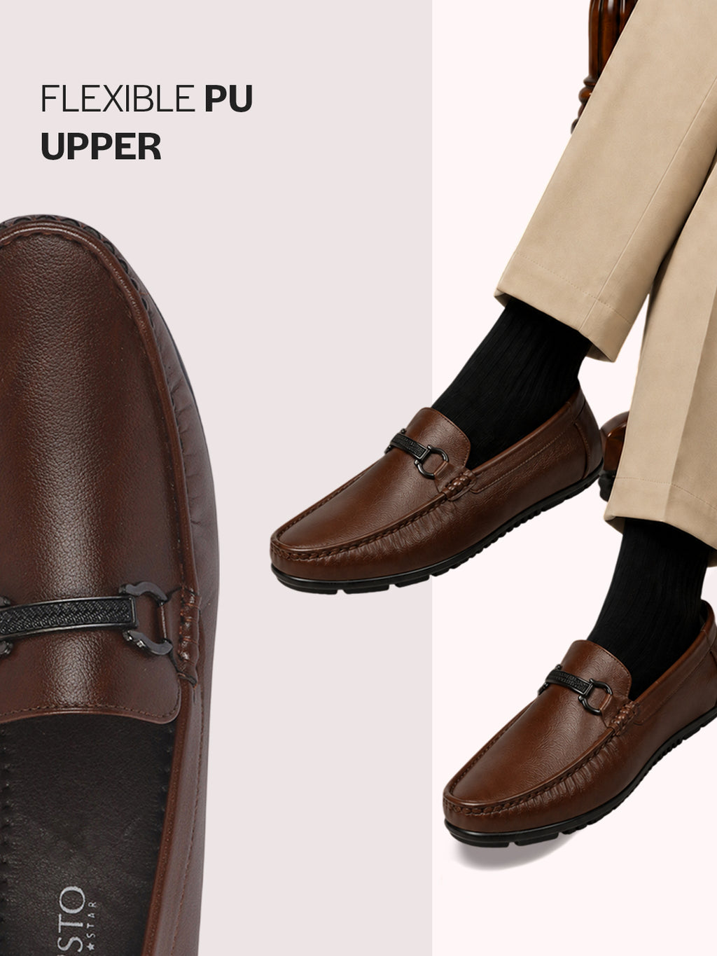 men dark bit loafers