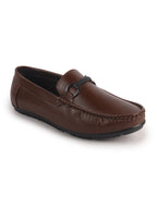 men driving loafers with black buckle
