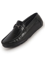 men textured driving loafers