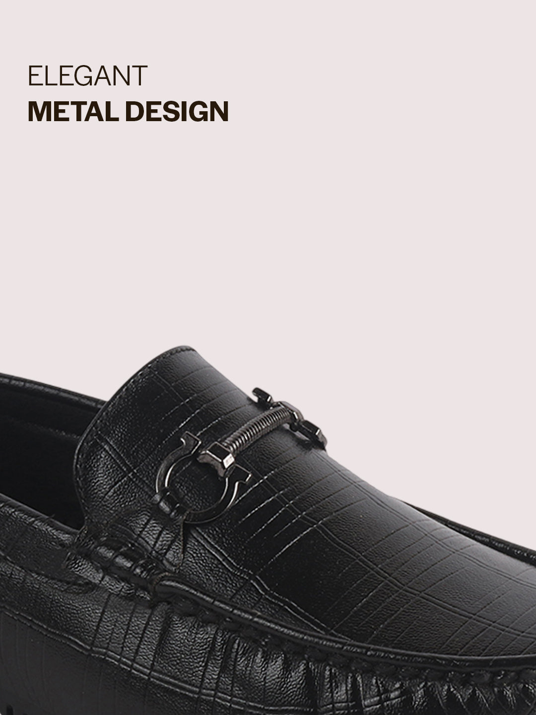 men textured driving loafers