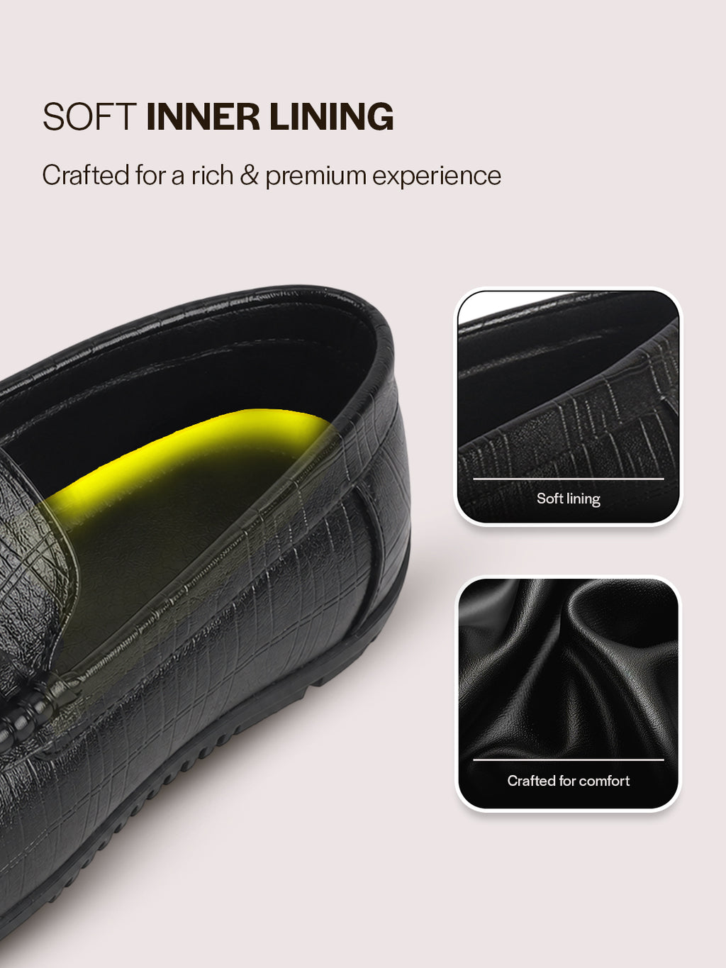 men textured driving loafers