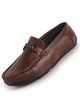 Men Tan Classic Embossed Casual Slip-On Moccasins|Lightweight Shock Abosorbing Insole Driving Loafers|Semi-Formal Outfits, Everyday Comfort Moc Toe Shoe