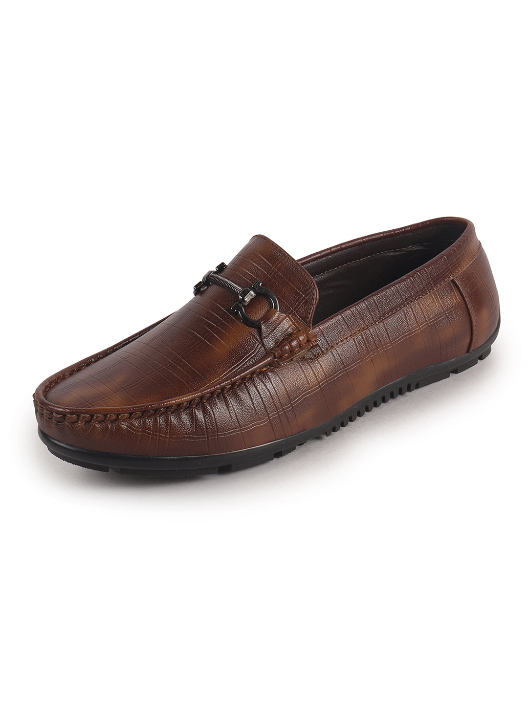 plaid pattern loafers men