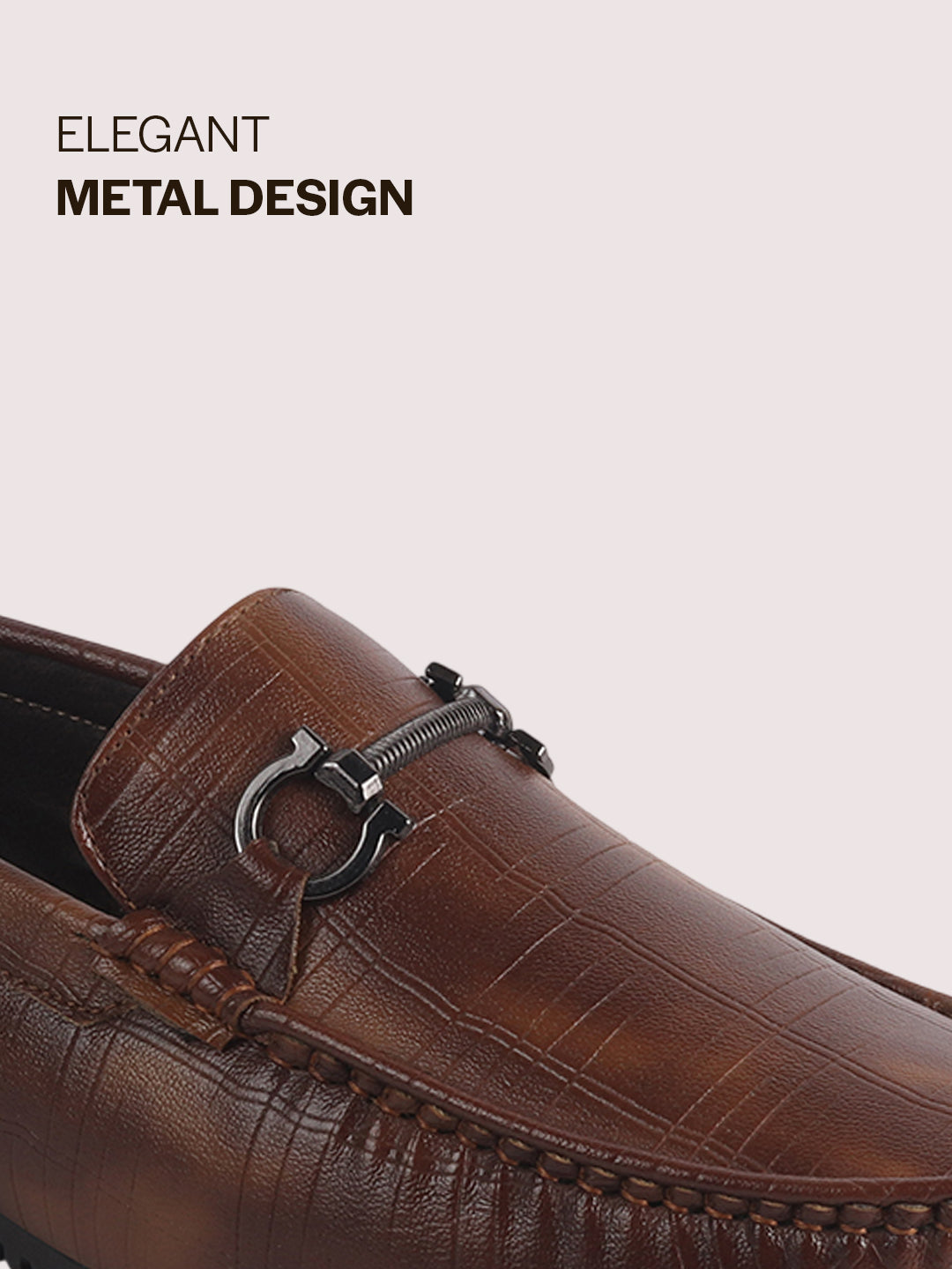 men textured driving loafers
