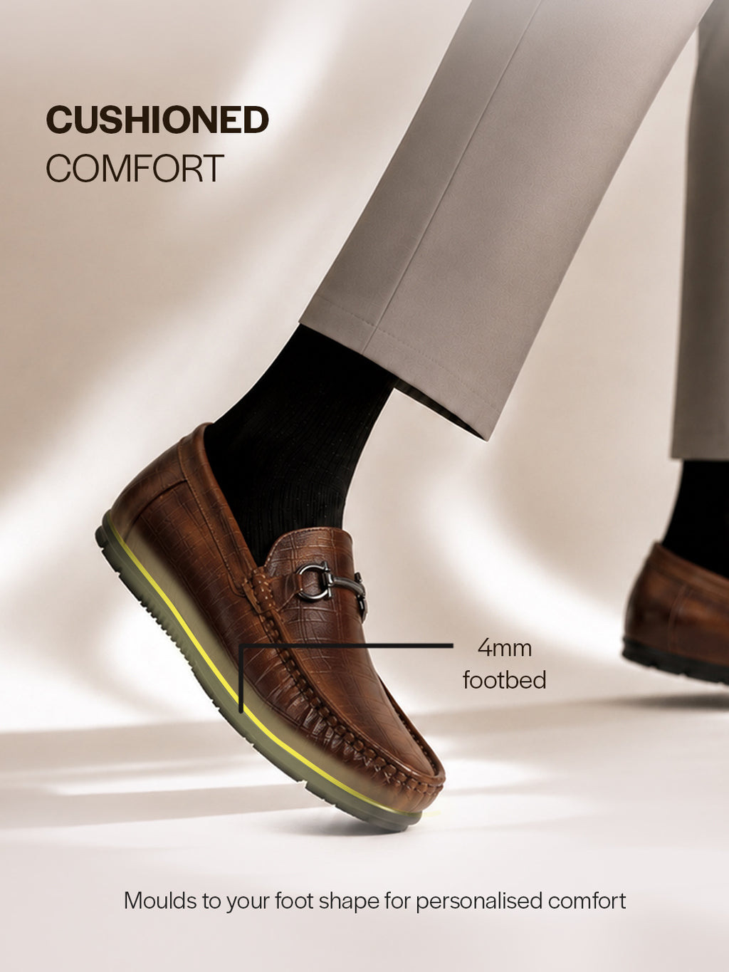 men textured driving loafers