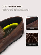 men textured driving loafers
