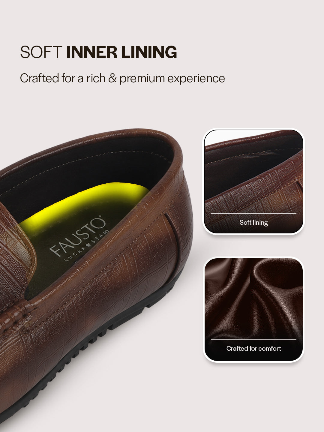 men textured driving loafers