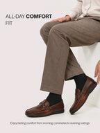 men textured driving loafers