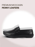 men leather penny loafers