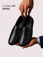 men leather penny loafers