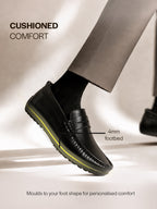 men leather penny loafers