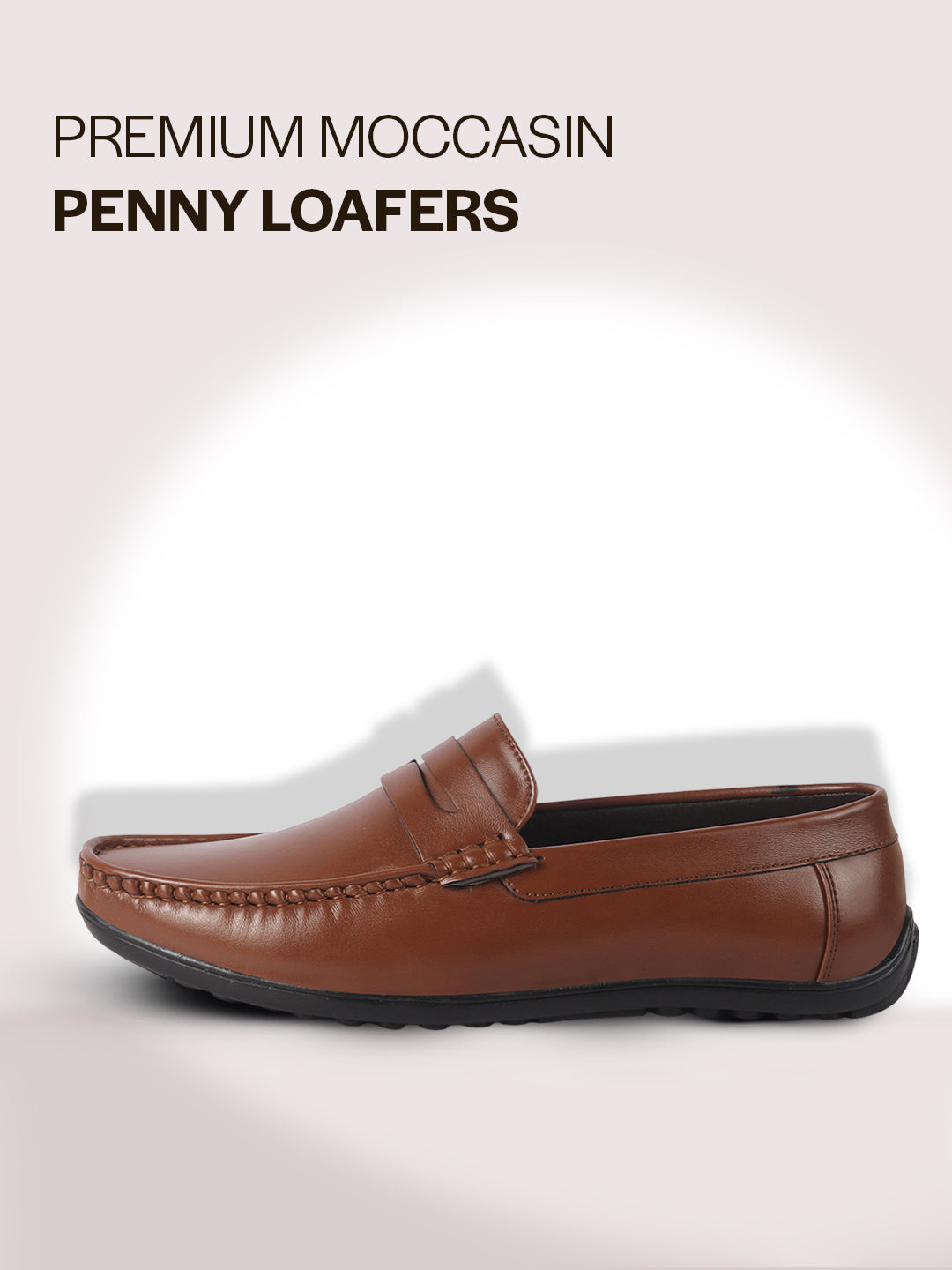 men leather penny loafers