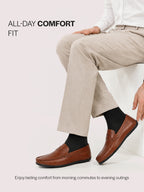 men leather penny loafers