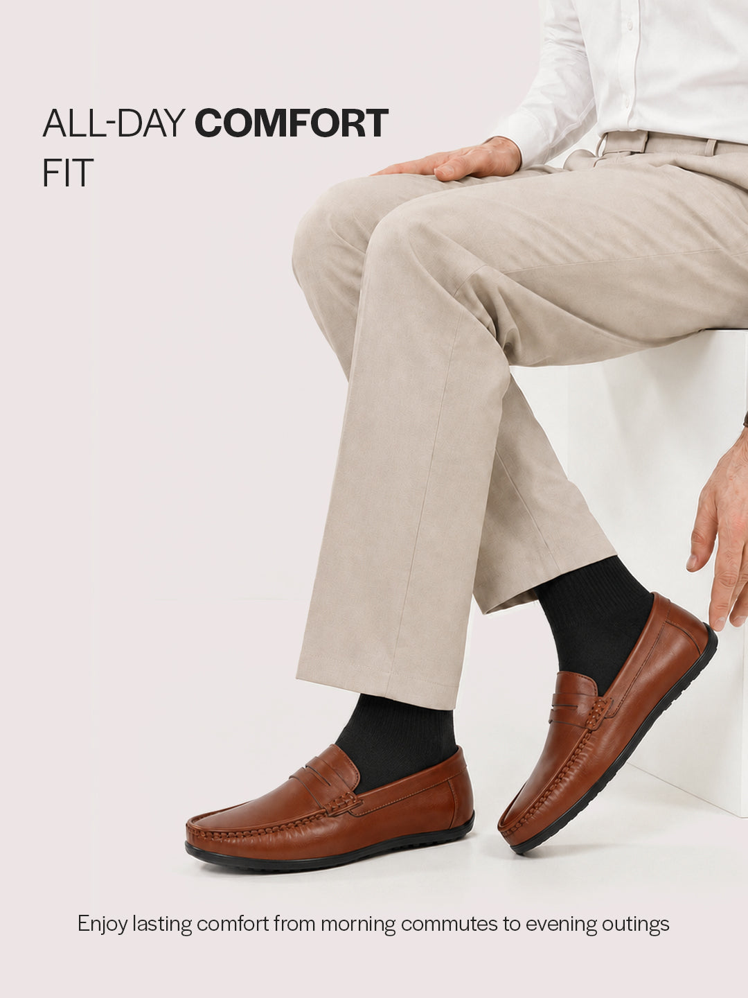 men leather penny loafers