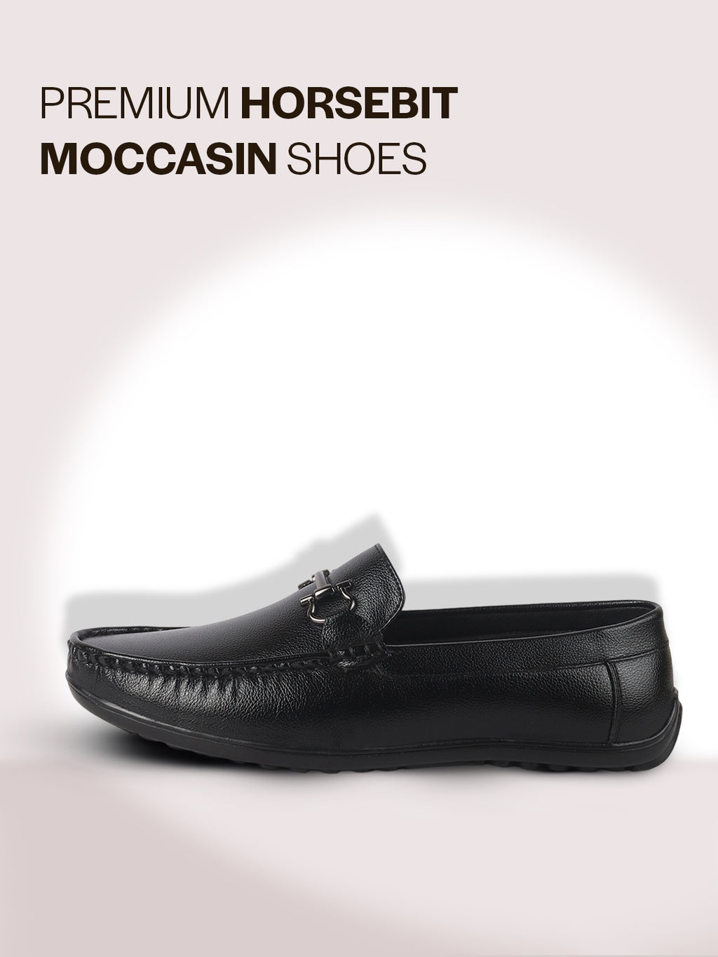 men dark textured bit loafers