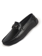men dark textured bit loafers