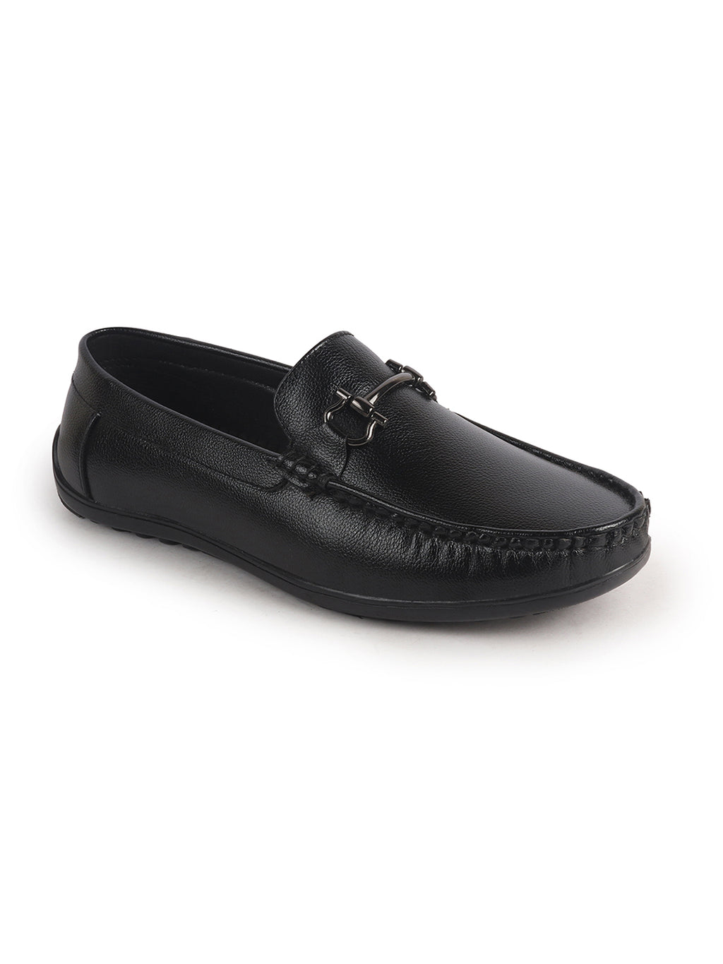 slip on formal shoes with gunmetal buckle