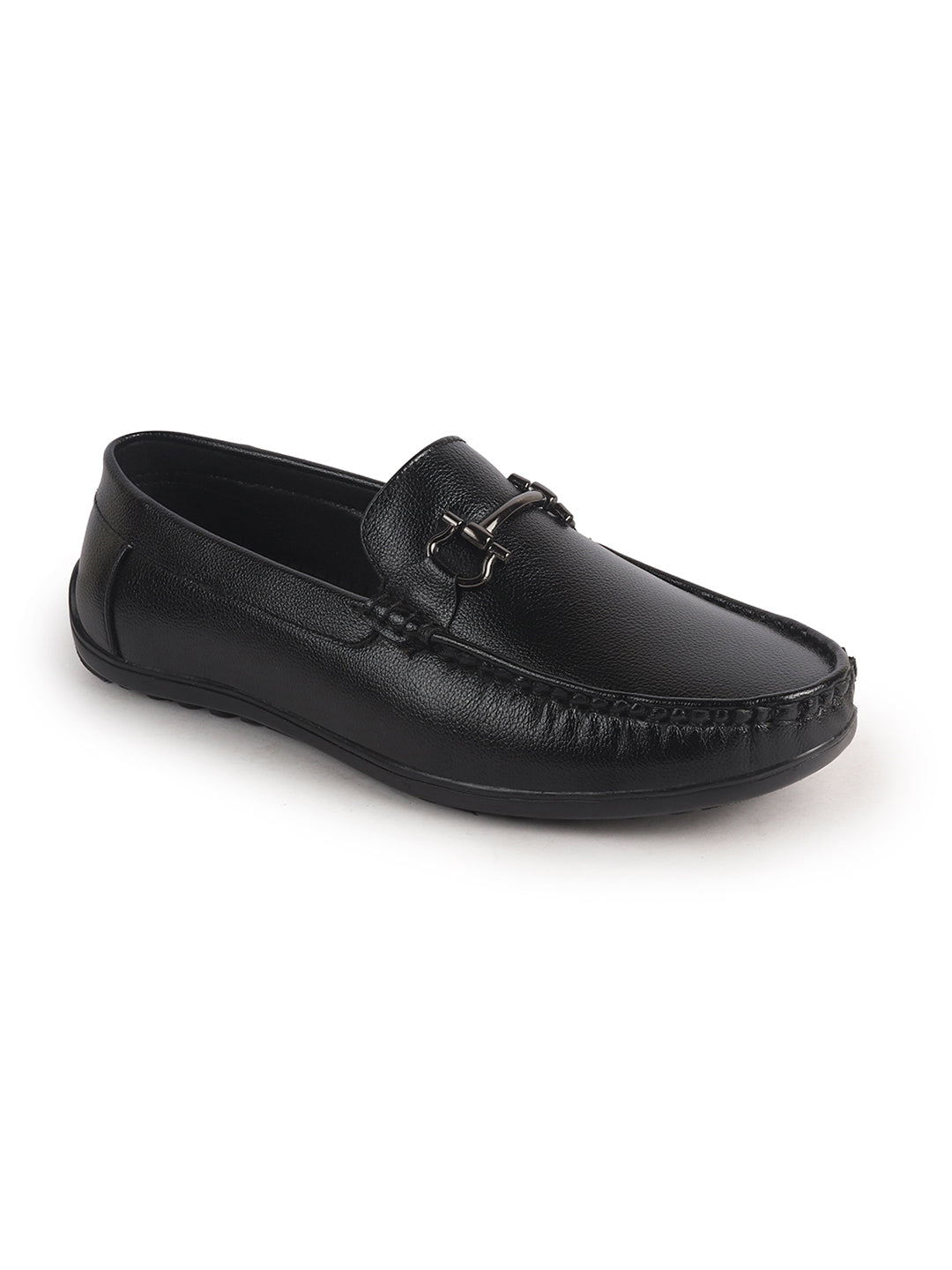 slip on formal shoes with gunmetal buckle