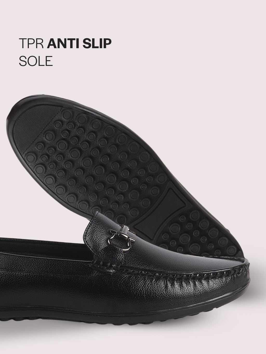men dark textured bit loafers