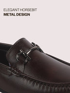 textured leather dark loafers men