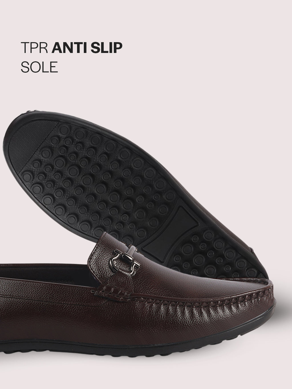 textured leather dark loafers men
