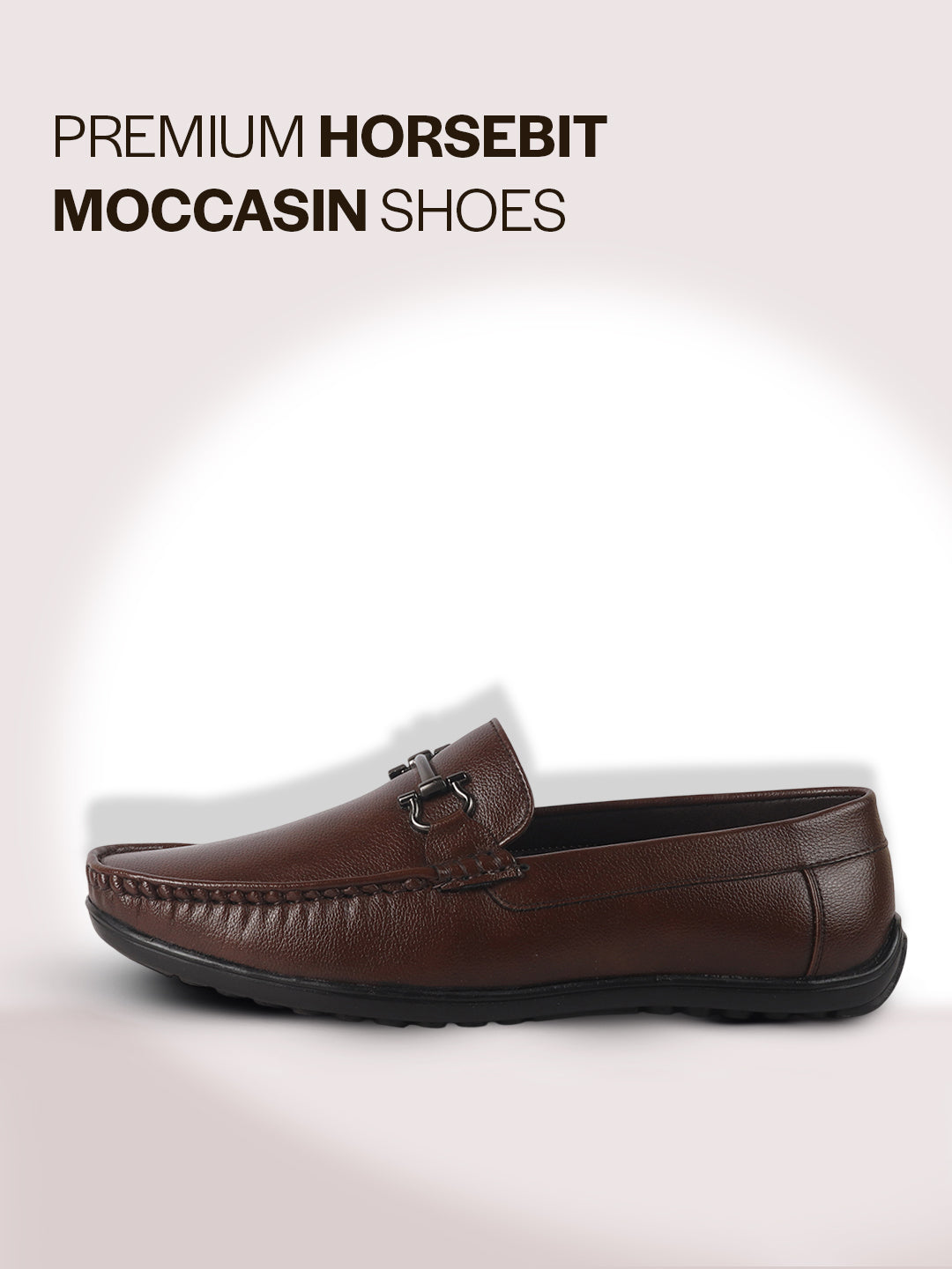 men dark textured bit loafers