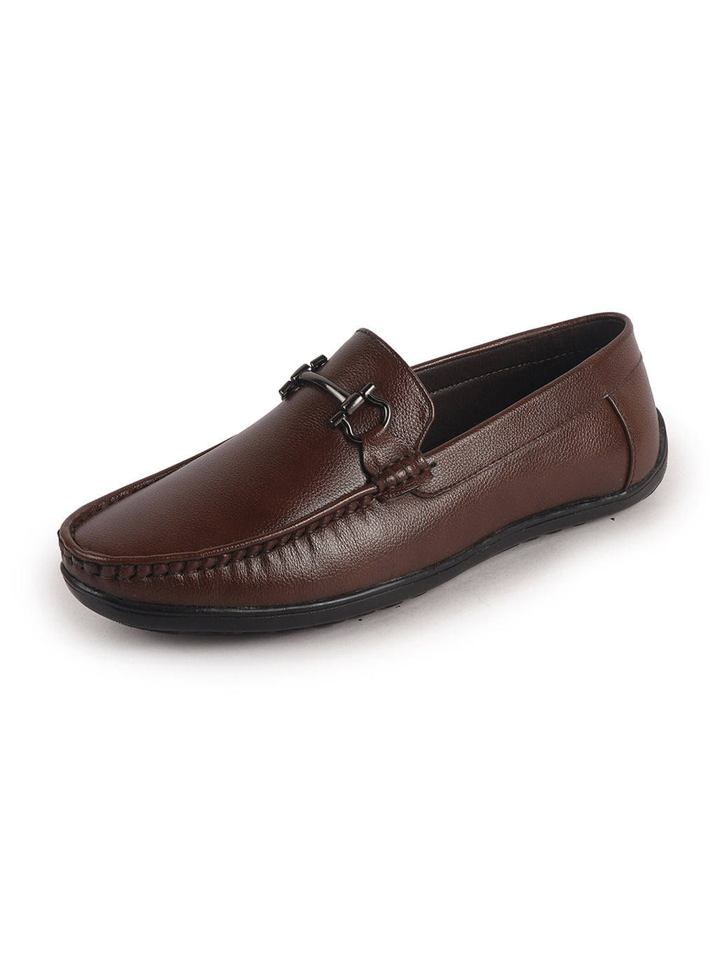 pebble grain leather driving shoes men