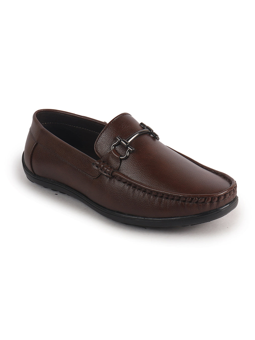 slip on formal shoes with gunmetal buckle
